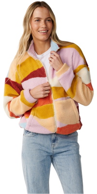 2026 Rip Curl Dame Retro Swell Standard Polær Zip Gennem Fleece 0D7WFL - Multi