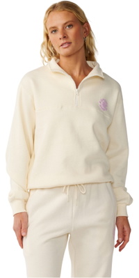 2026 Rip Curl Dame Festbølge 1/2 Zip Fleece 0ECWFL - Off White