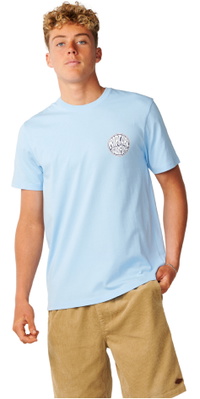 2026 Rip Curl Herre Strømlinet Bryst Logo T-Shirt 13KMTE - Blue Bell