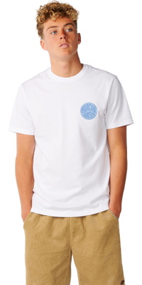 2026 Rip Curl Herre Strømlinet Bryst Logo T-Shirt 13KMTE - White