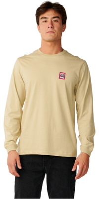 2026 Rip Curl Herre Strømlinet Mærke Langærmet T-shirt 13UMTE - Khaki Sand