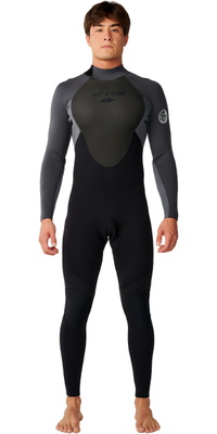 2026 Rip Curl Herre Omega 4/3mm Back Zip V&aring;ddragt 188MFS - Grey