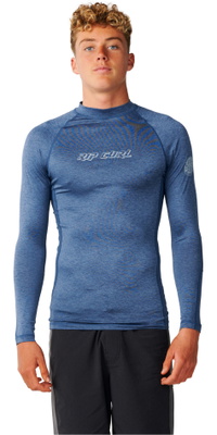 2026 Rip Curl Herre Dawn Patrol UPF Perf Langærmede Lycra Vest 194MRV - Light Navy Marle
