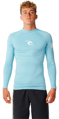 2026 Rip Curl Mens Waves UPF Perf Long Sleeve Rash Vest 197MRV - Wave Pool