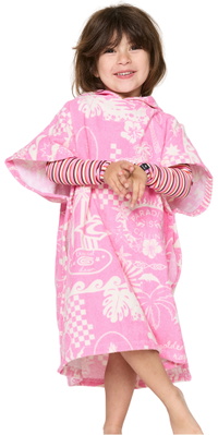 2026 Rip Curl Junior Blandet Snap Bomuld Hooded Håndklæde 00AJTO - Natural / Pink
