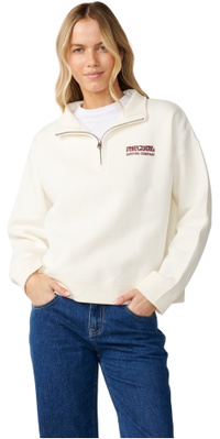 2026 Rip Curl Dame Surf Puff 1/4 Zip Fleece 07WWFL - Bone Blir Til 
2026 Rip Curl Dame Surfpude 1/4 Zip Fleece 07WWFL - Bone