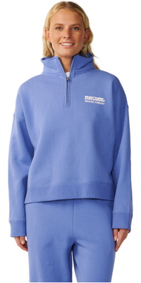 2026 Rip Curl Dame Surf Puff 1/4 Zip Fleece 07WWFL - Mid Blue Blir Til 
2026 Rip Curl Dame Surfpude 1/4 Zip Fleece 07WWFL - Mid Blue