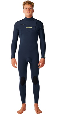 2026 Rip Curl Herre Dawn Patrol Pro 4/3mm Chest Zip V&aring;ddragt 16WMFS - Navy
