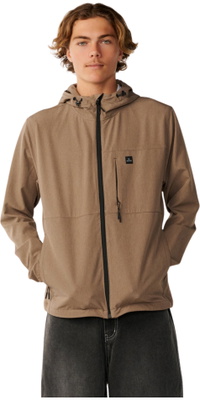 2026 Rip Curl Herre Elite Anti-Serie Zip Gennem Jakke CJKAX9 - Walnut