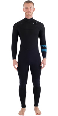 2026 Hurley Herre Plus 4/3mm V&aring;ddragt MFS0012403 - Black / Skyblue