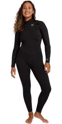 2026 Billabong Womens Absolute Core 4/3mm Chest Zip Wetsuit ABJW100239 - Black