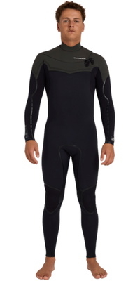 2026 Billabong Mens Absolute Ultra 4/3mm Chest Zip Wetsuit ABYW100283 - Storm Black