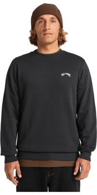 2026 Billabong Mens Arch Crew Sweatshirt EBYFT00146 - Black