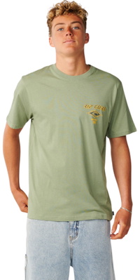 Rip Curl Herre Fade Out Icon T-Shirt 12GMTE - Sage