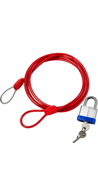 2026 Northcore Lockjaw Travel Surfboard Lock XL02 Red