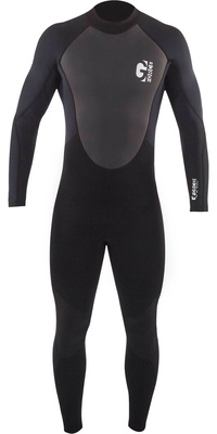 2026 Gul Junior G-Force 3mm Back Zip Flatlock Våddragt GF1307-B7 - Black