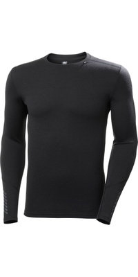 2021 Helly Hansen Mænds Helly Hansen Mid Weight Crew Top 49364 - Sort