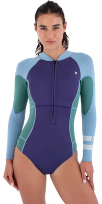 2026 Hurley S Air 2mm Front Zip Springsuit Wetsuit WSS0014202 - Bonnie Blue