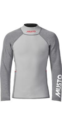 2026 Musto Flexlite Vapor 1.0 Langærmet Våddragt Top Til Mænd 82068 - Grå Marl