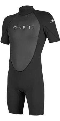 2025 Oneill Mænd Reactor Ii 2mm Back Zip Shorty Våddragt 5041 - Sort