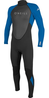 2025 Oneill Unge Reactor Ii 3/2mm Back Zip Våddragt 5044 - Sort / Ocean