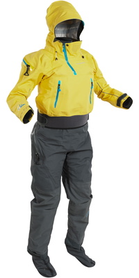 2025 Palm Dame Bora Touring Kajak Drysuit 12383 - Yellow / Jetgrå