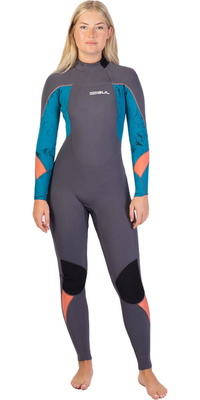 2025 Gul Womens Response 4/3mm GBS Back Zip Våddragt RE1248-C1 - Grey / Marbel