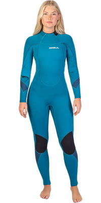 2025 Gul Womens Response 3/2mm GBS Våddragt Back Zip RE1232-C1 - Teal / Marbel
