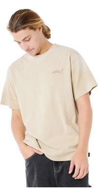 2025 Rip Curl Medina Distressed Tee Til Mænd 0TKMTE - Khaki Sand