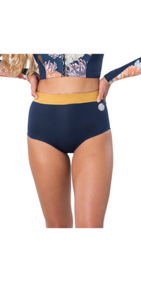 2021 Rip Curl Kvinders Searchers Højtaljede 1mm Neoprenshorts Wsh9cw - Navy