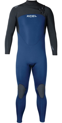 2026 XCEL Herre Axis 3/2mm Chest Zip Våddragt MN32ZAX4 - Navy /... Black
