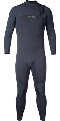 2026 Xcel Herre Comp + 4/3mm Chest Zip Våddragt MN43CPC4 - Black