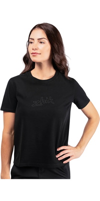 Zhik Bomuldstee Med Logo Til Kvinder TEE-0733-W-BLK - Bomuldstee Med Logo Til Kvinder TEE-0733-W-BLK - Black
