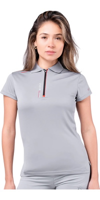 Zhik UVactive UPF50+ Kortærmet Sportspolo Med Lynlås Til Kvinder ATP-0085-W-GRY - Grey