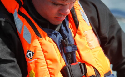 Sailor wearing a Crewsaver Life jacket