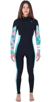 Hurley Womens Plus Printed 3/2mm Chest Zip Våddragt WFS0012322 - Java Tropical