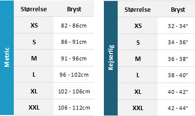Gul Mens Rash Neo Vests 19 Mens Størrelsesskema