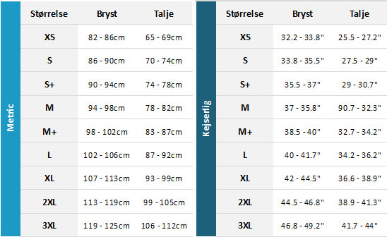 Jobe Neoprene Impact Vest Womens 19 0 Størrelsesskema