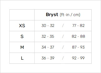 Mystic Womens Impact Vest Womens Størrelsesskema